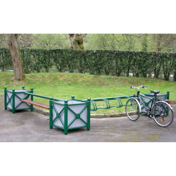 Support vélos à fixer sur jardinière - Jardivélo