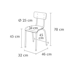 Chaise scolaire Fanny en bois