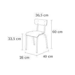 Chaise scolaire maternelle Fanny