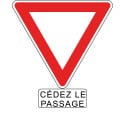 Panneau cédez le passage - AB3a+M9c