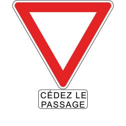 Panneau cédez le passage - AB3a+M9c