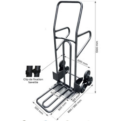 Diable chargement vertical et horizontal  HT250-P