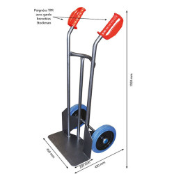 Diable charge cylindrique poignées avec garde HT250-NLC