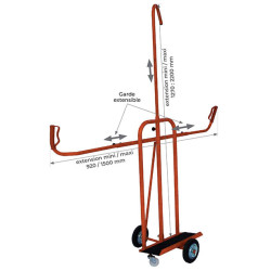 Diable chariot porte panneaux 300 kg PK3