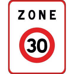 Panneau entrée d'une zone 30 - B30