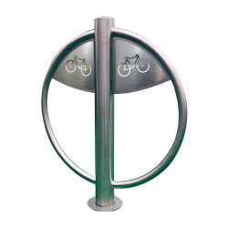 Arceau vélo inox rond avec picto cycle