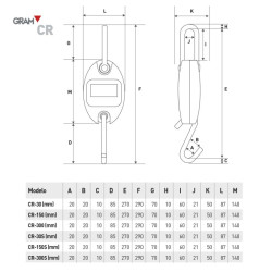 Crochet peseur CR