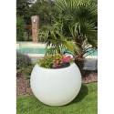 Jardinière lumineuse boule plastique Delight