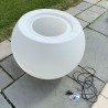 Jardinière lumineuse boule plastique Delight