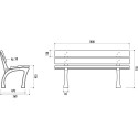 Banc urbain en plastique recyclé Glasgow