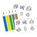 Lot de 3 planches de stickers tri sélectif