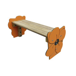 Banc public pour enfants fleur