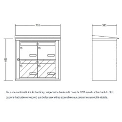 Bloc boite aux lettres extérieur - Leabox acier