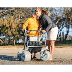 Déambulateur roulant de plage et tout-terrain pour PMR