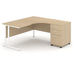 Bureau d'angle professionnel en mélaminé