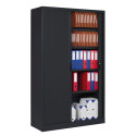 Armoire haute monobloc portes rideaux