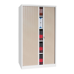 Armoire haute monobloc portes rideaux