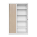 Armoire haute monobloc portes rideaux