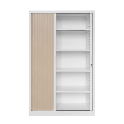 Armoire haute monobloc portes rideaux