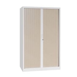 Armoire haute monobloc portes rideaux