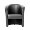 Fauteuil KOS - simili cuir noir