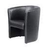 Fauteuil KOS - simili cuir noir