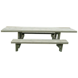 Table pique nique 3 m avec accès PMR Rustique