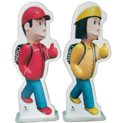 Figurine passage piétons couple petits écoliers