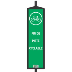 Balise piste cyclable information chantier