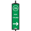 Balise piste cyclable information chantier