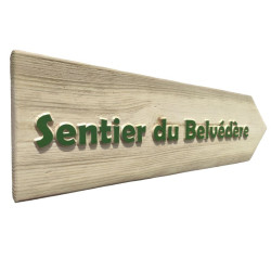 Flèche de direction en bois