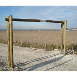 Portique parking limiteur de hauteur en bois