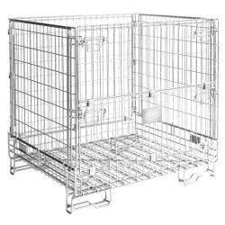 Conteneur grillagé format palette 120x80 cm rackable