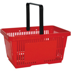 Panier magasin 1 anse - Contenance 28 L - Lot de 10