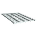 Plancher palette pour rayonnage 1500kg - 5 renforts sans bords tombés