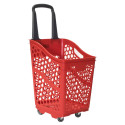 Panier d'achat sur roulettes avec poignée fixe à hauteur 65 L