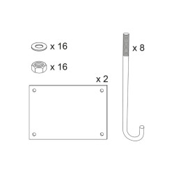 Kit de pose pour portique universel fixe hauteur fixe Procity