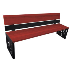 Banc bois et acier Venise