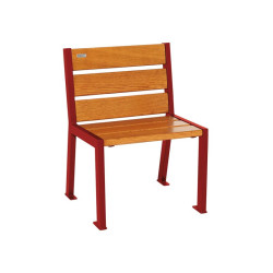 Fauteuil bois et acier Silaos 6 lames