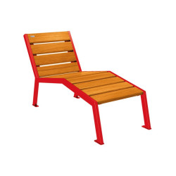 Chaise longue bois et acier Silaos