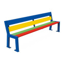 Banc multicolore en bois pour enfant maternelle et primaire