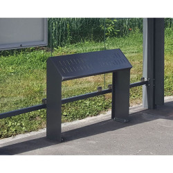 Banc pour abri bus assis debout en acier modèle KUB