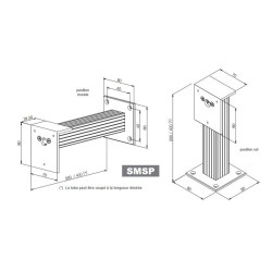 Kit de montage sol / mur / plafond pour séries VMPO - Sewosy SMSP400