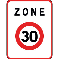 Panneau B30 - Entrée d'une zone 30