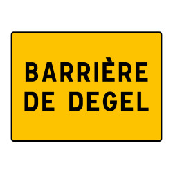 Panneau barrière de dégel KC1BD temporaire