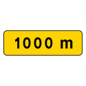 Panonceau indication de distance à personnaliser KM1 temporaire