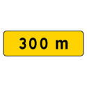 Panonceau indication de distance à personnaliser KM1 temporaire