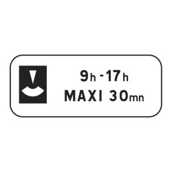 Panonceau de disque horaire pour stationnement M6c2