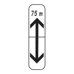 Panonceau flèche haut et bas pour distances de stationnement M8c bis