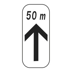 Panonceau de distance de stationnement M8a bis